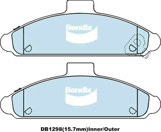 Brake Pad Set, disc brake (DB1298 GCT)
