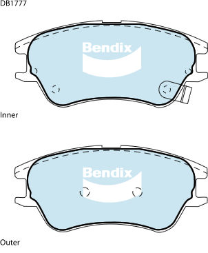 Brake Pad Set, disc brake (DB1777 GCT)