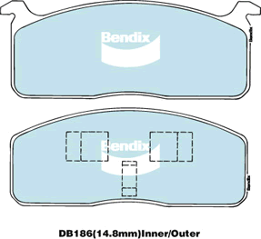 Brake Pad Set, disc brake (DB186 4WD)