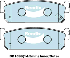 Brake Pad Set, disc brake (DB1399 GCT)