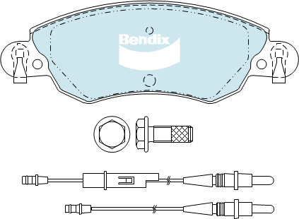 Brake Pad Set, disc brake (DB2297 EURO+)