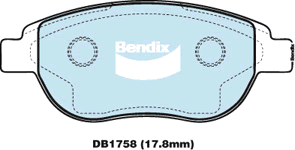 Brake Pad Set, disc brake (DB1758 EURO+)