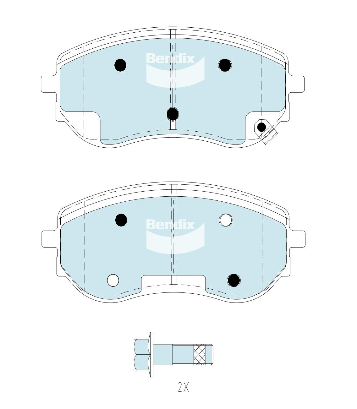 Brake Pad Set, disc brake (DB2616 4WD)