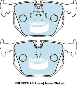 Brake Pad Set, disc brake (DB1397 4WD)