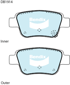 Brake Pad Set, disc brake (DB1914 GCT)