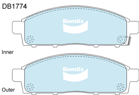 Brake Pad Set, disc brake (DB1774 4WD)