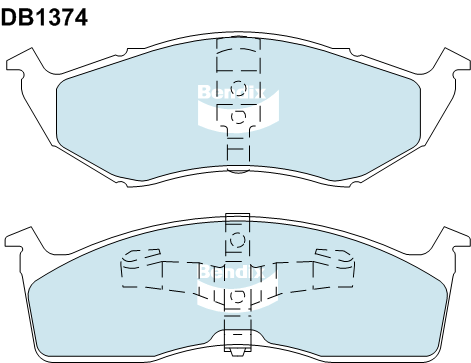 Brake Pad Set, disc brake (DB1374 HD)