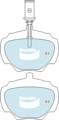 Brake Pad Set, disc brake (DB1285 4WD)