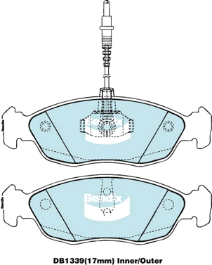 Brake Pad Set, disc brake (DB1339 GCT)