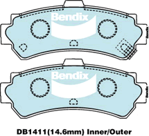 Brake Pad Set, disc brake (DB1411 GCT)