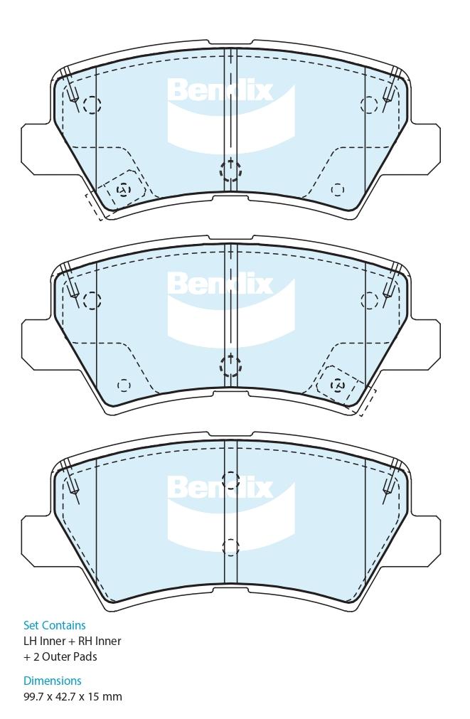 Brake Pad Set, disc brake (DB2559 GCT)