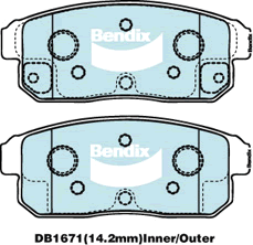 Brake Pad Set, disc brake (DB1671 GCT)