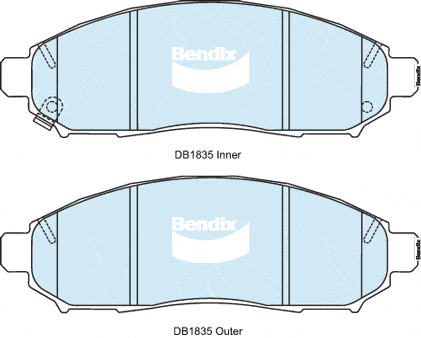 Brake Pad Set, disc brake (DB1835 HD)