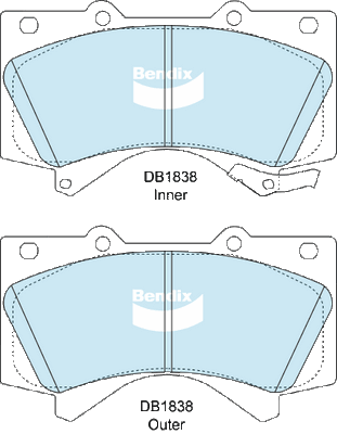 Brake Pad Set, disc brake (DB1838 4WD)