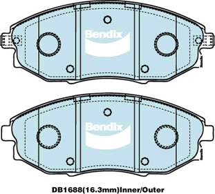 Brake Pad Set, disc brake (DB1688 GCT)