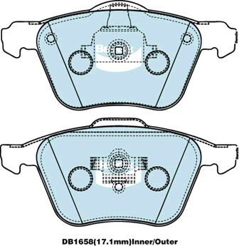 Brake Pad Set, disc brake (DB1658 4WD)