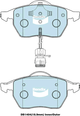 Brake Pad Set, disc brake (DB1404 EURO+)