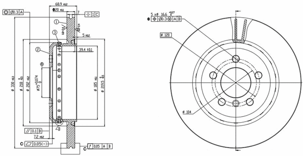 Brake Disc (BR9666 EURO+)