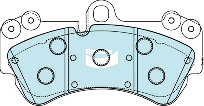 Brake Pad Set, disc brake (DB1676 4WD)