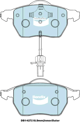Brake Pad Set, disc brake (DB1427 EURO+)