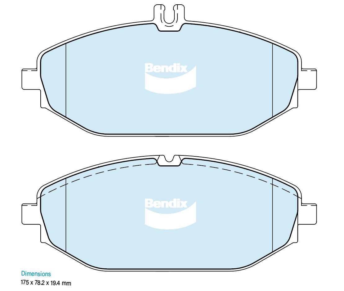 Brake Pad Set, disc brake (DB2551 EURO+)