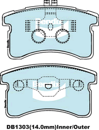 Brake Pad Set, disc brake (DB1303 GCT)