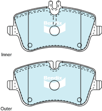 Brake Pad Set, disc brake (DB1921 EURO+)