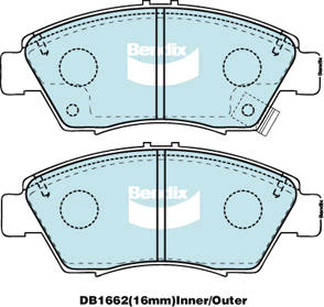 Brake Pad Set, disc brake (DB1662 GCT)