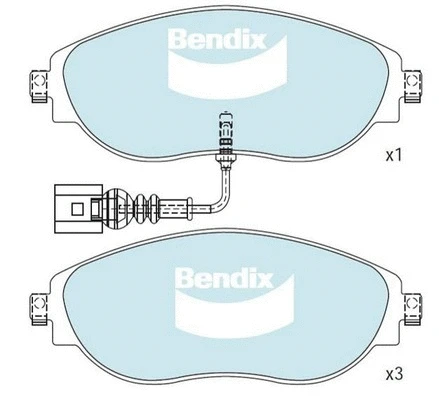 Brake Pad Set, disc brake (DB2513 EURO+)