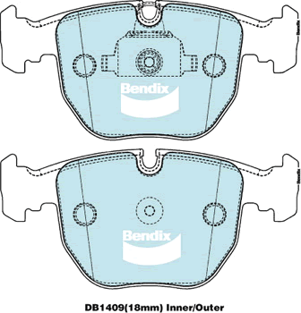 Brake Pad Set, disc brake (DB1409 4WD)