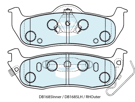Brake Pad Set, disc brake (DB1685 4WD)