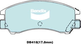 Brake Pad Set, disc brake (DB418 GCT)