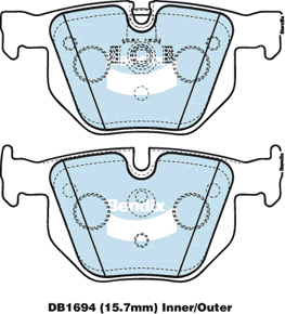 Brake Pad Set, disc brake (DB1694 EURO+)