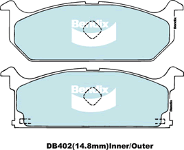 Brake Pad Set, disc brake (DB402 GCT)