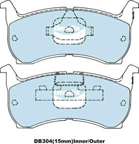 Brake Pad Set, disc brake (DB304 GCT)