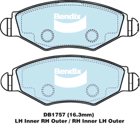 Brake Pad Set, disc brake (DB1757 GCT)