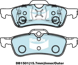 Brake Pad Set, disc brake (DB1501 EURO+)