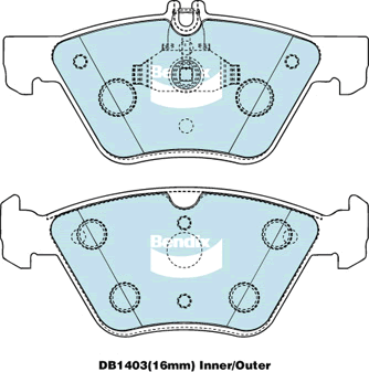 Brake Pad Set, disc brake (DB1403 EURO+)