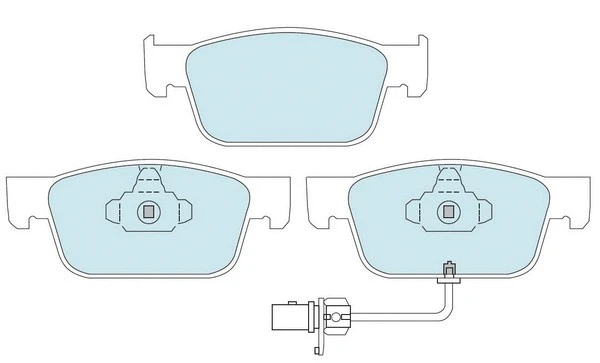 Brake Pad Set, disc brake (DB2509 EURO+)