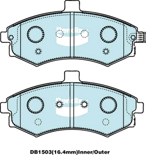 Brake Pad Set, disc brake (DB1503 GCT)