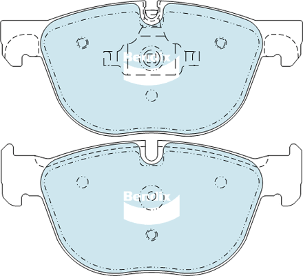 Brake Pad Set, disc brake (DB2006 EURO+)