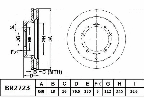 Brake Disc (BR2723 ULT4WD)