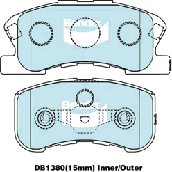 Brake Pad Set, disc brake (DB1380 GCT)