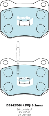 Brake Pad Set, disc brake (DB142 GCT)