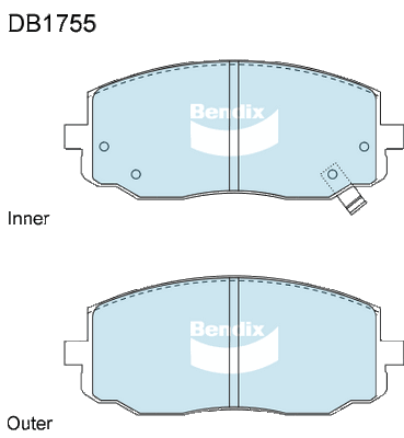 Brake Pad Set, disc brake (DB1755 GCT)