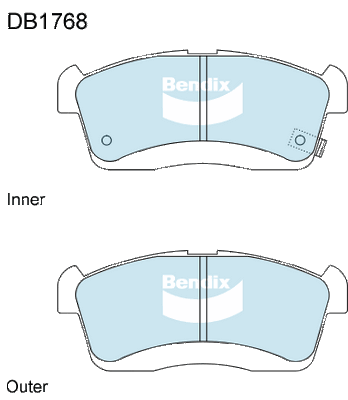 Brake Pad Set, disc brake (DB1768 GCT)