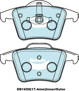 Brake Pad Set, disc brake (DB1659 4WD)