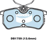 Brake Pad Set, disc brake (DB1759 GCT)