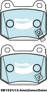 Brake Pad Set, disc brake (DB1521 GCT)