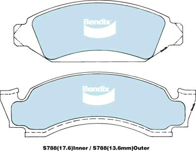 Brake Pad Set, disc brake (S788 4WD)